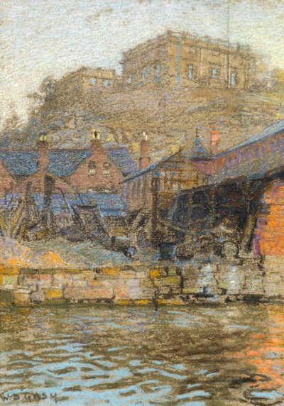 Blick auf Nottingham Castle vom Kanal aus von Walter Bonner Gash